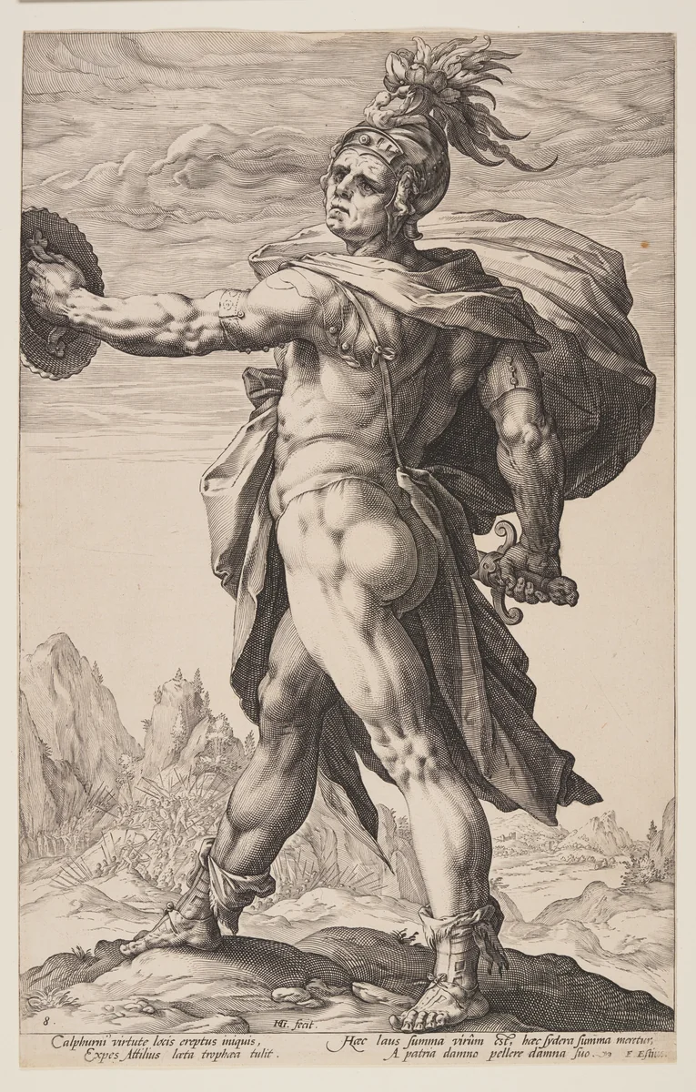 Calphurnius, from The Roman Heroes by Hendrick Goltzius, print, 1586