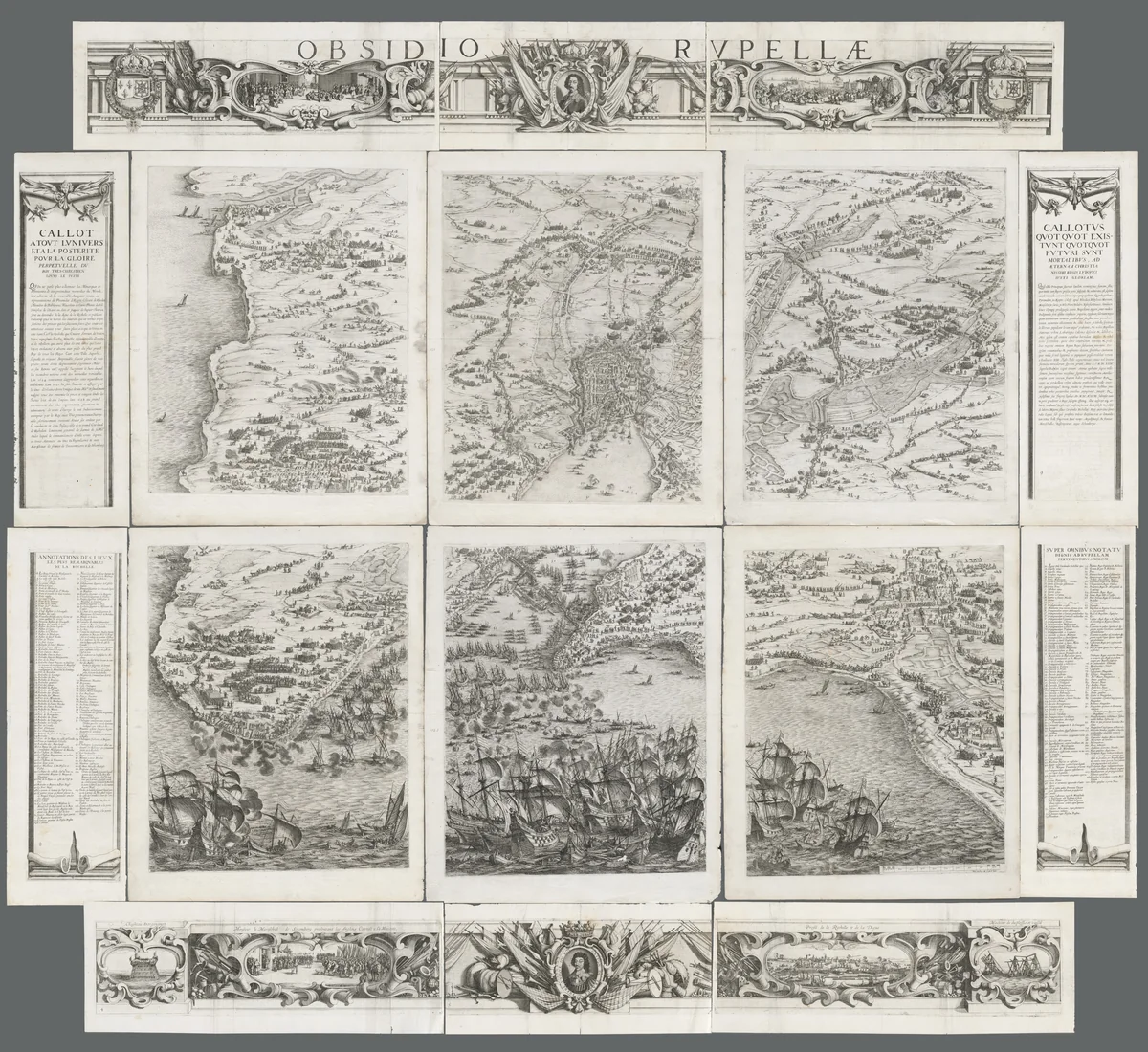 The Siege of La Rochelle by Israël Henriet, print, 1628-1630