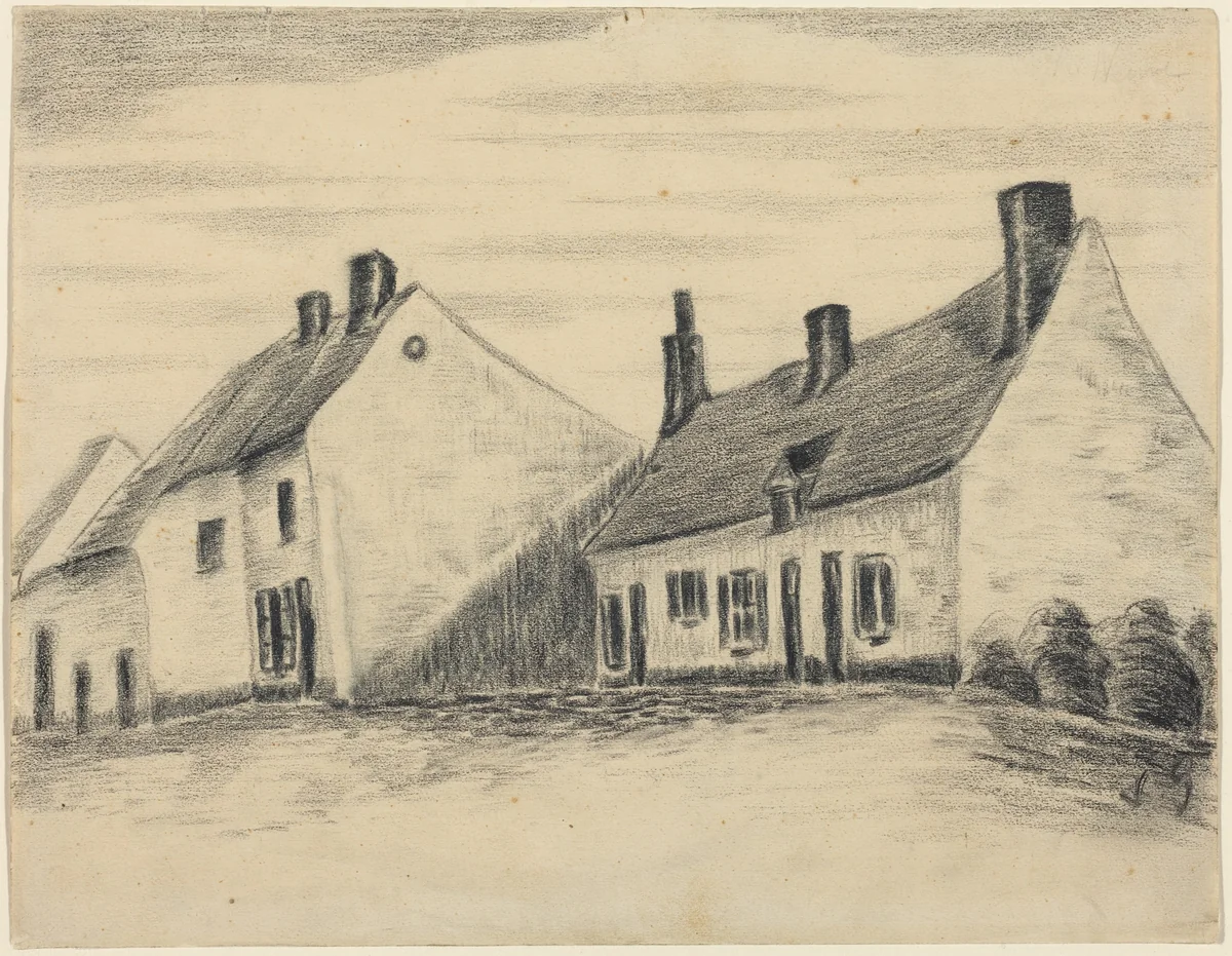 The Zandmennik House by Vincent van Gogh, drawing, 1879-1880