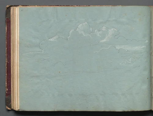 Album with Views of Rome and Surroundings, Landscape Studies, page 36b: Cloud Study by Franz Nadorp, book, 1830-1870