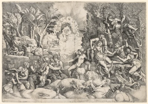 The Death of Procris by Giorgio Ghisi, print, 1535-1545