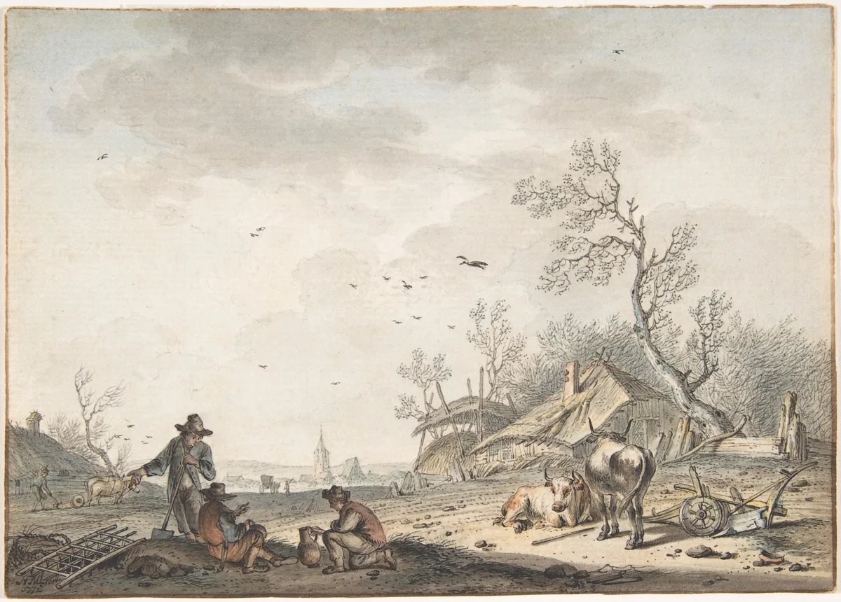 March by Hendrik Meijer, drawing, 1772