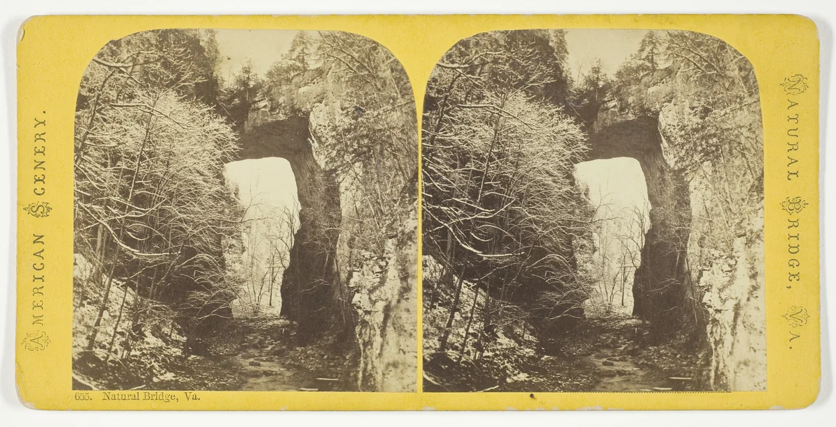 Natural Bridge, VA, No. 655 from the series "American Scenery" by Artist Unknown, photograph, 1875-1899