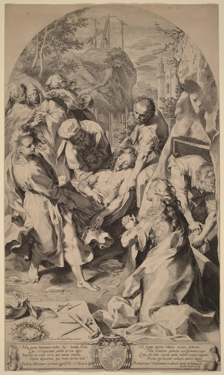 The Entombment by Aegidius Sadeler II, print, 1570-1629