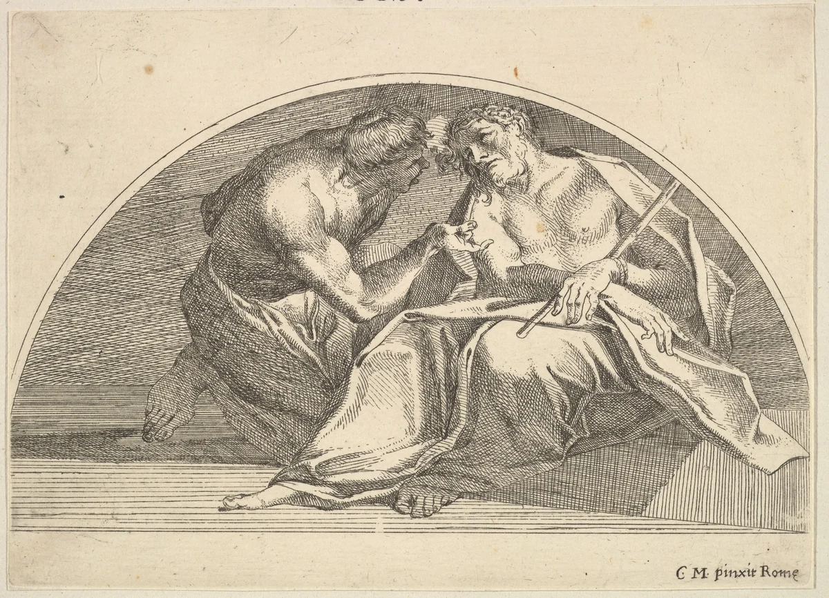 Mocking of Christ by Robert van Audenaerde, print, 1680-1743