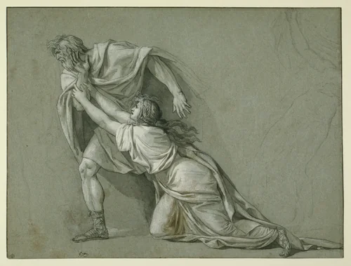 The Departure of Marcus Attilius Regulus for Carthage by Jacques-Louis David, drawing, 1775-1786