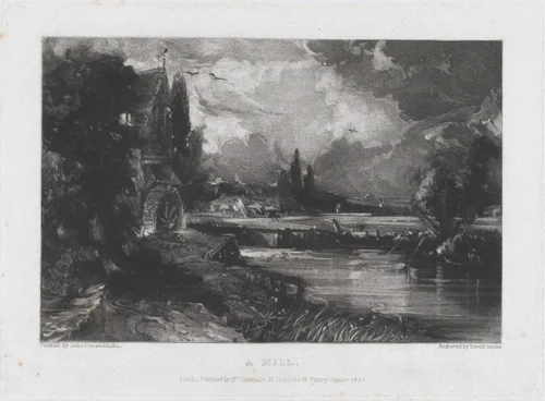 A Mill by David Lucas, print, 1830