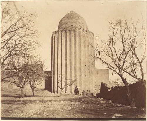 [Bastam, Tomb Tower (built 1313), Khorasan] by Luigi Pesce, photograph, 1840-1869