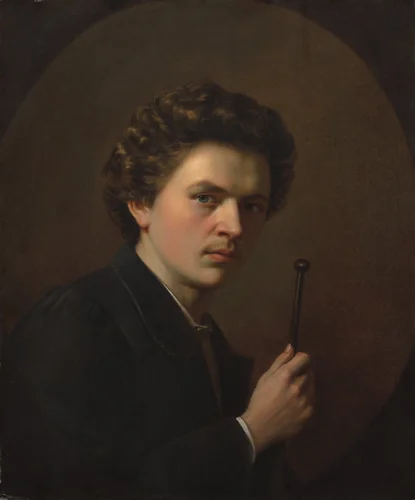 Self-Portrait with a Maulstick by Henri Regnault, painting, 1858-1868