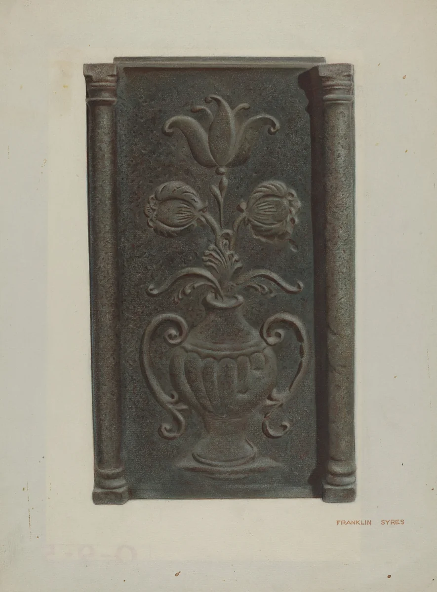 Pa. German Stove Plate by Franklyn Syres, index of american design, 1939