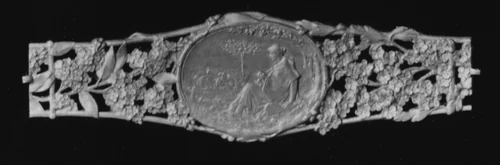 Design for a bracelet (in two pieces) by Louis-Oscar Roty, metalwork, 1800-1899