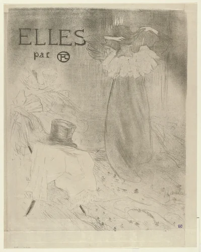 Cover from Elles by Henri de Toulouse-Lautrec, print, 1896