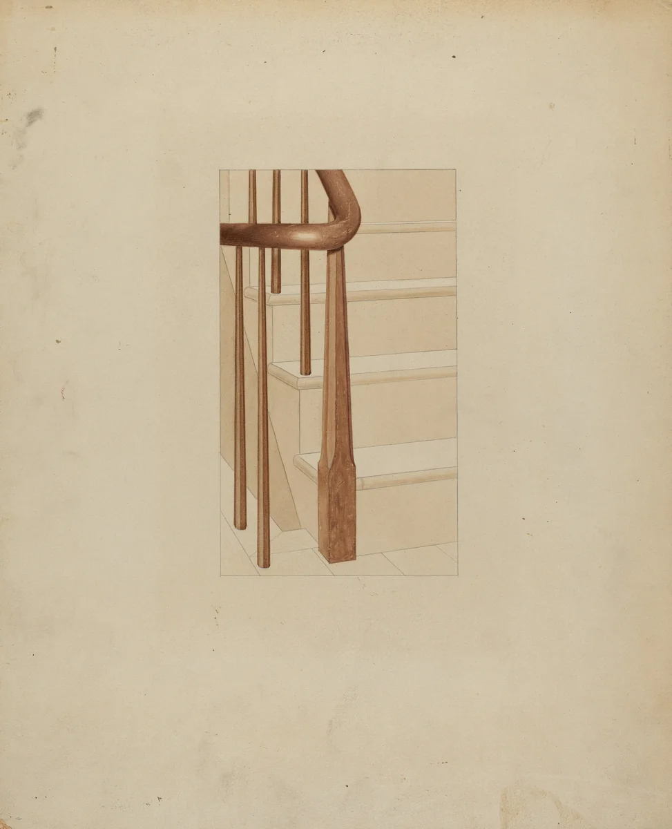 Shaker Newel Post by John W. Kelleher, index of american design, 1937