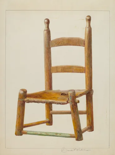 Child's chair by Cora Parker, index of american design, 1938
