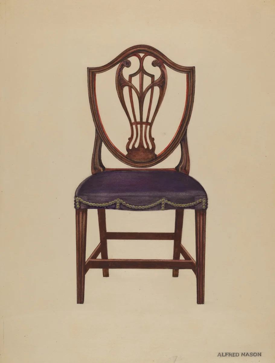 Side Chair (one of six) by Alfred Nason, index of american design, 1936