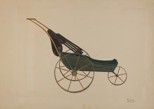 Doll Buggy by Richard Barnett, index of american design, 1938