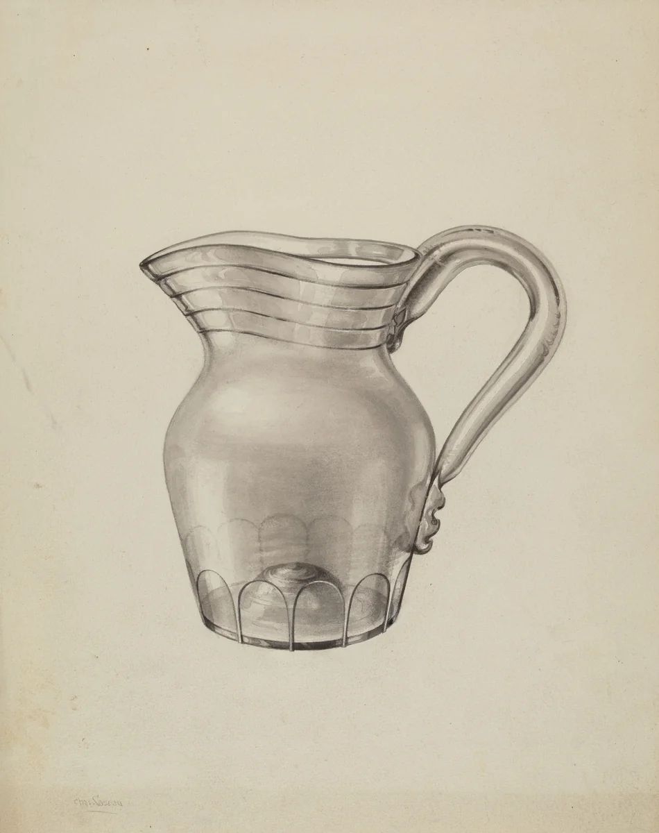 Pitcher by Charles Caseau, index of american design, 1935-1942