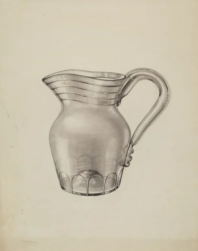Pitcher by Charles Caseau, index of american design, 1935-1942