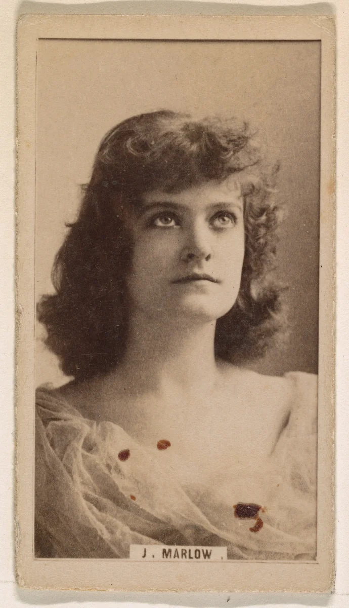 Julia Marlow, from the Actresses series (N245) issued by Kinney Brothers to promote Sweet Caporal Cigarettes by Kinney Brothers Tobacco Company, photograph, 1890