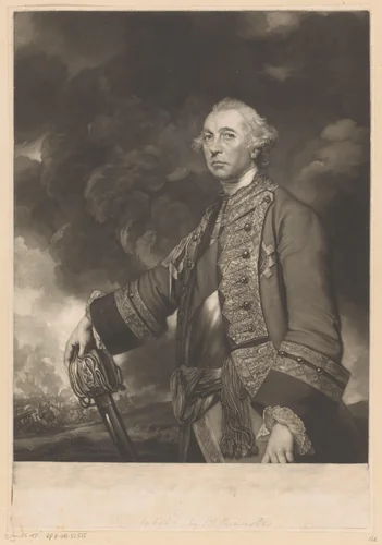 Portret van John Leslie by James McArdell, print, 1763-1765