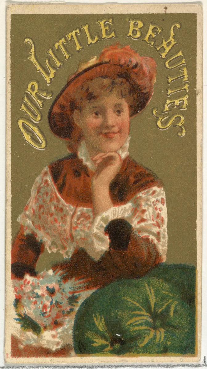 From the Girls and Children series (N58) promoting Our Little Beauties Cigarettes for Allen & Ginter brand tobacco products by Allen & Ginter, print, 1887