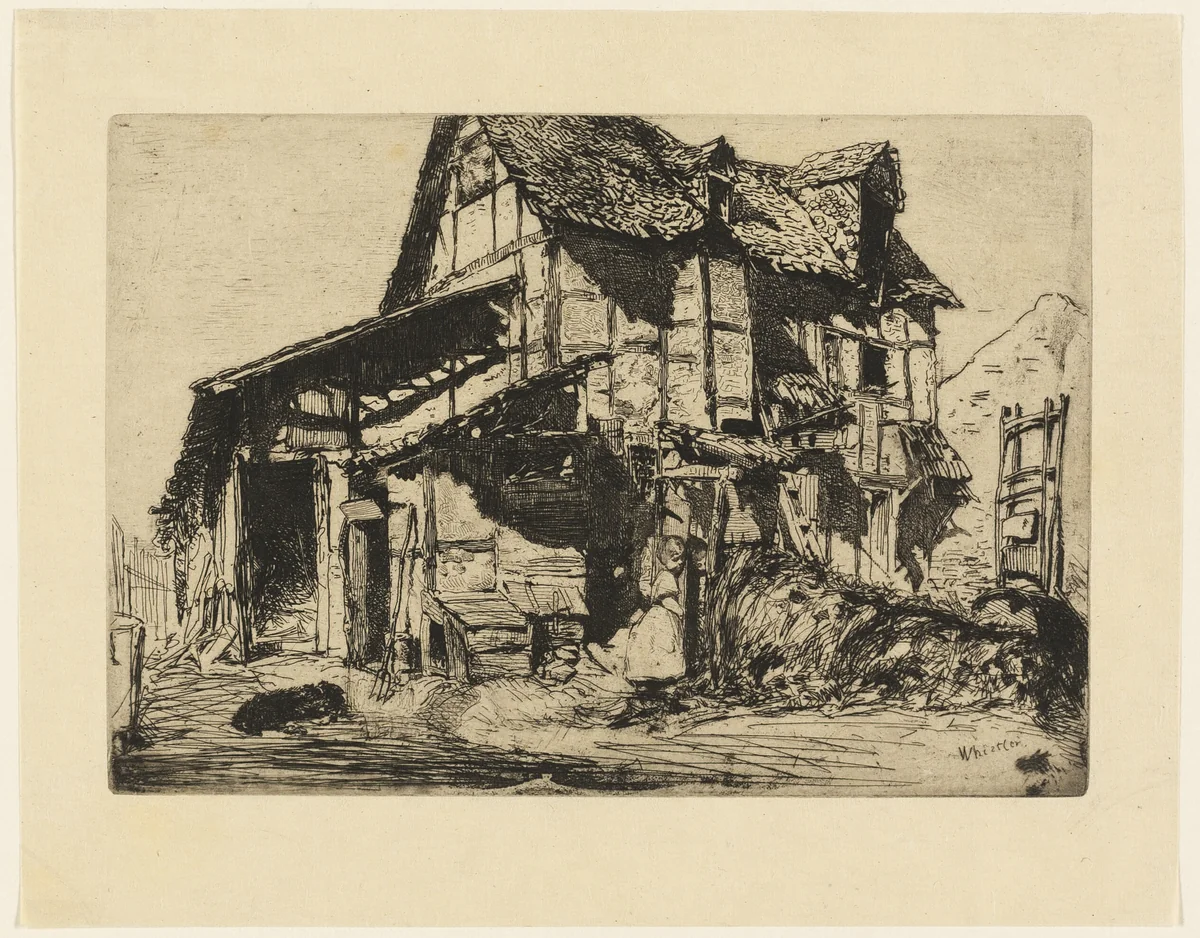 The Unsafe Tenement by James McNeill Whistler, print, 1858
