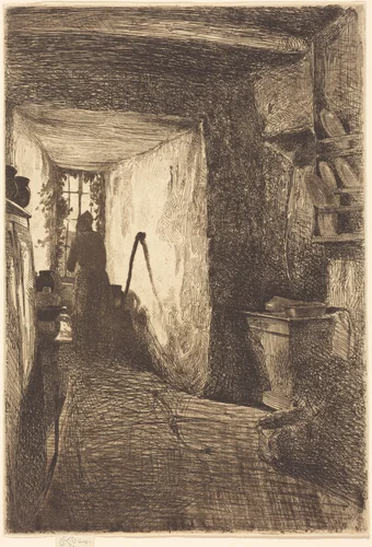 The Kitchen by James McNeill Whistler, print, 1858