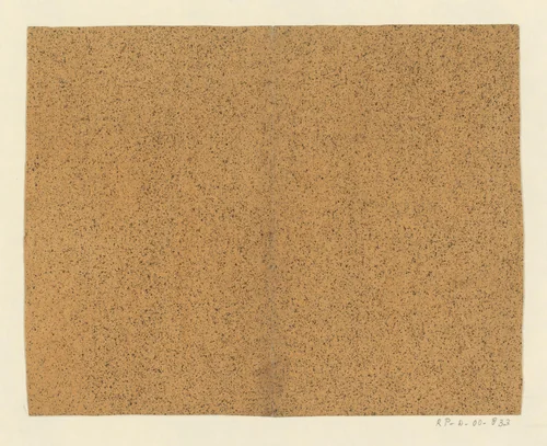 Zwart gespikkeld geelbruin papier by anonymous, other, 1750-1900