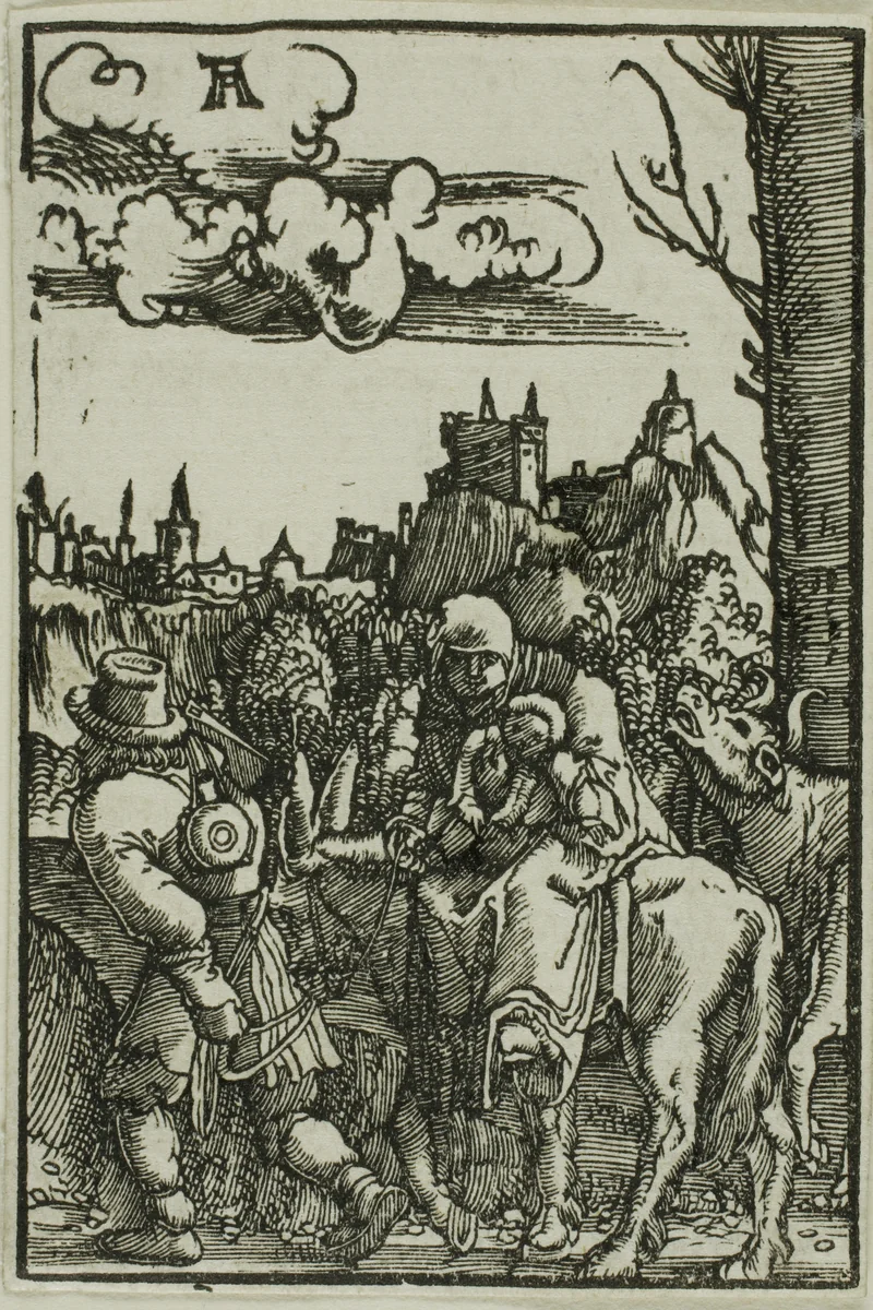 The Flight into Egypt, from The Fall and Redemption of Man by Albrecht Altdorfer, print, 1510-1518
