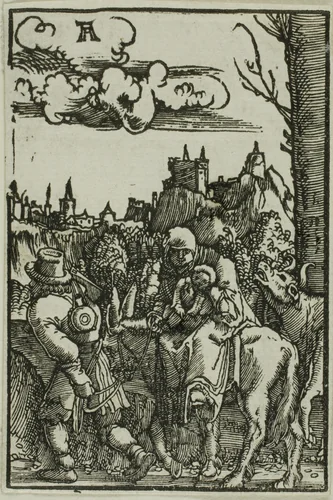 The Flight into Egypt, from The Fall and Redemption of Man by Albrecht Altdorfer, print, 1510-1518