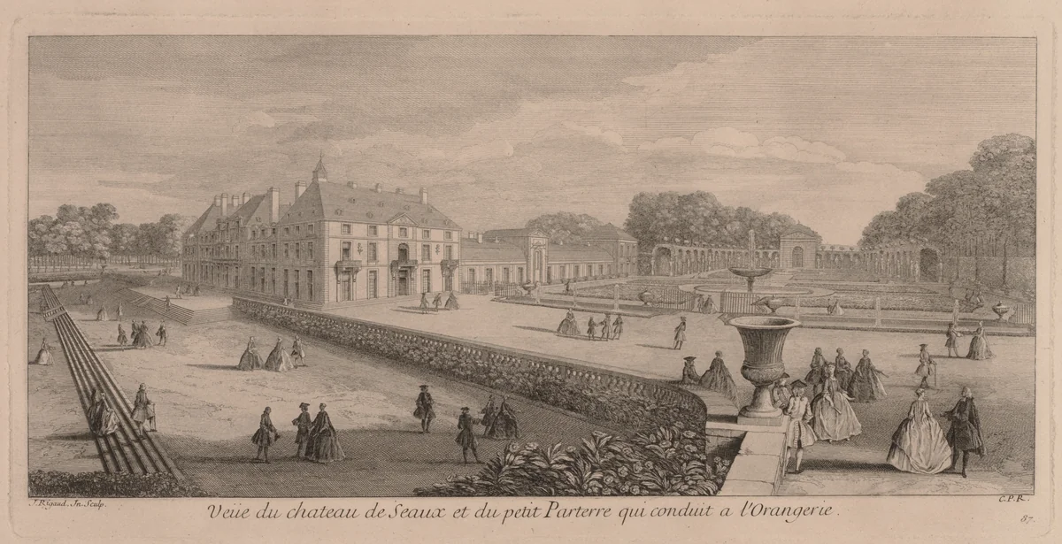 Chateau and Garden of Seaux by Jacques Rigaud, print, 1731-1741