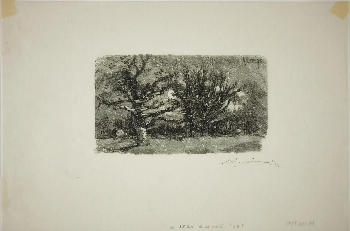 Au Dormoir de Lantara by Louis Auguste Lepère, print, 1908