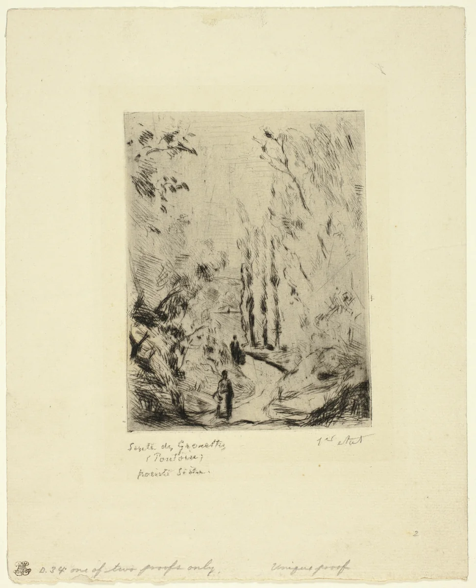 Pathway by Camille Pissarro, print, 1882