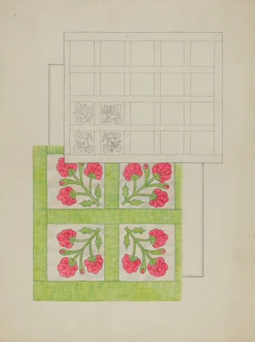 Bedspread by Floyd R. Sharp, index of american design, 1936