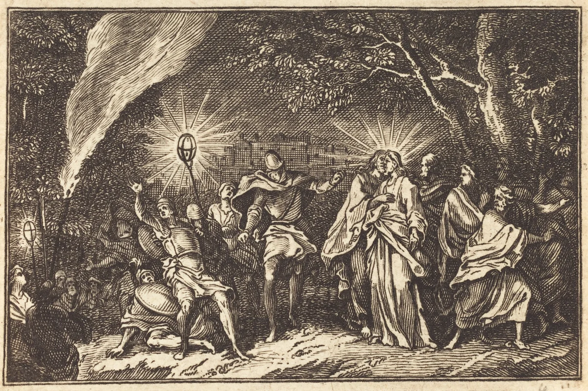 Betrayal of Judas by Sébastien Le Clerc I, print, 1600-1699