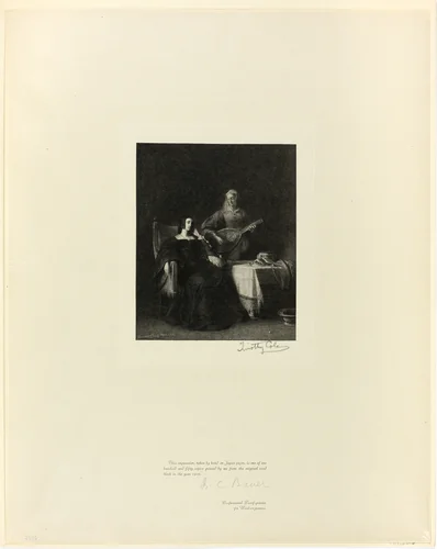 Catharine of Aragon and her Maid, from Old English Masters by Timothy Cole, print, 1900
