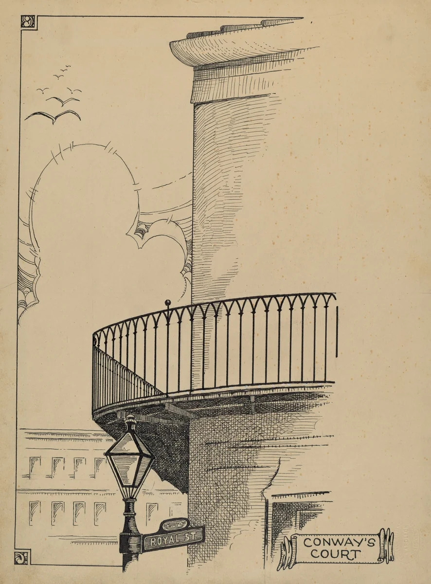 Wrought Iron Railing by Thomas Byrne, index of american design, 1936
