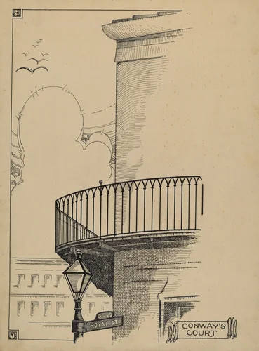 Wrought Iron Railing by Thomas Byrne, index of american design, 1936