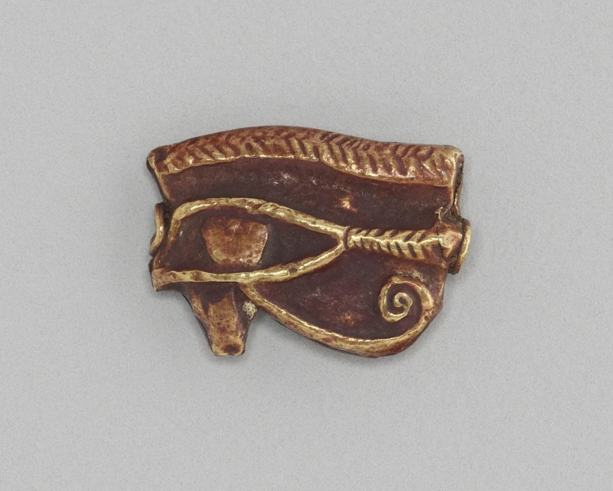 Eye of Horus (Wedjat) Amulet by Egyptian, metalwork, -305--30