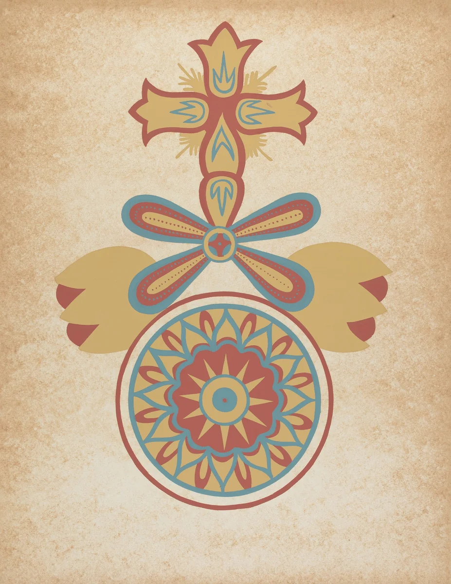 Santa Barbara Mission Doorway Design from the portfolio "Decorative Art of Spanish California" by American 20th Century, index of american design, 1935-1942