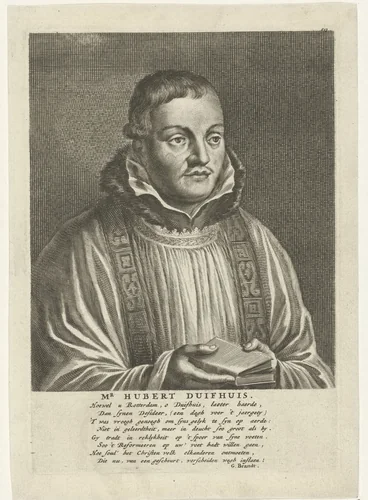 Portret van Huibert Duifhuis by anonymous, print, 1671-1677