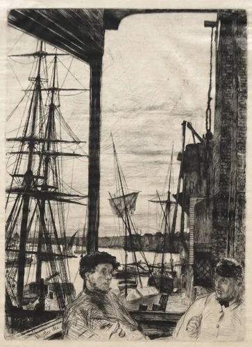 Rotherhithe by James McNeill Whistler, print, 1860