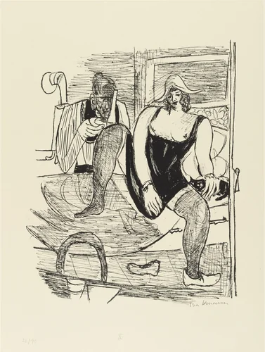 Morning (Der Morgen) from Day and Dream by Max Beckmann, print, 1946