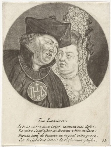 Wellust by Jacob Gole, print, 1670-1724