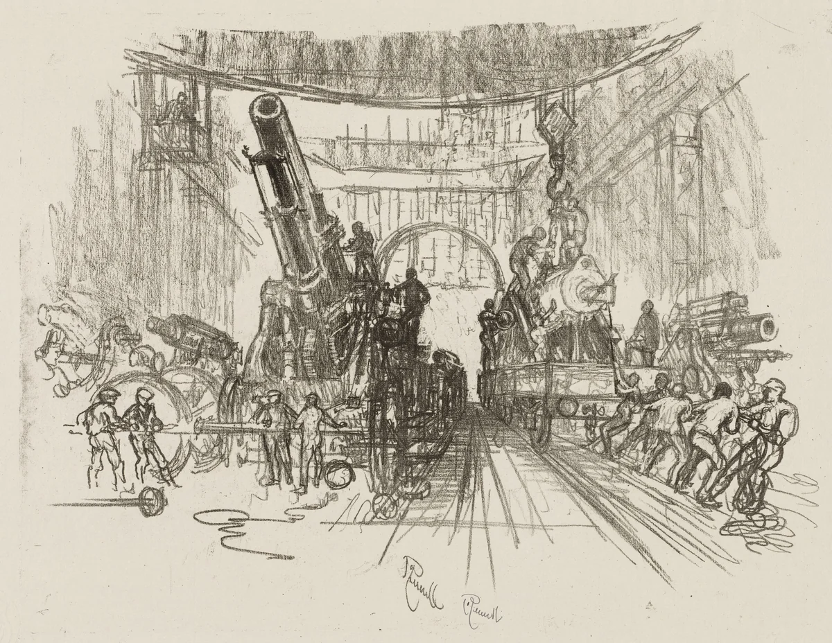 English War Work: Ready for War by Joseph Pennell, print, 1916