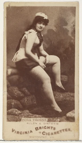 Dora Thorne, from the Actors and Actresses series (N45, Type 1) for Virginia Brights Cigarettes by Allen & Ginter, photograph, 1885-1891