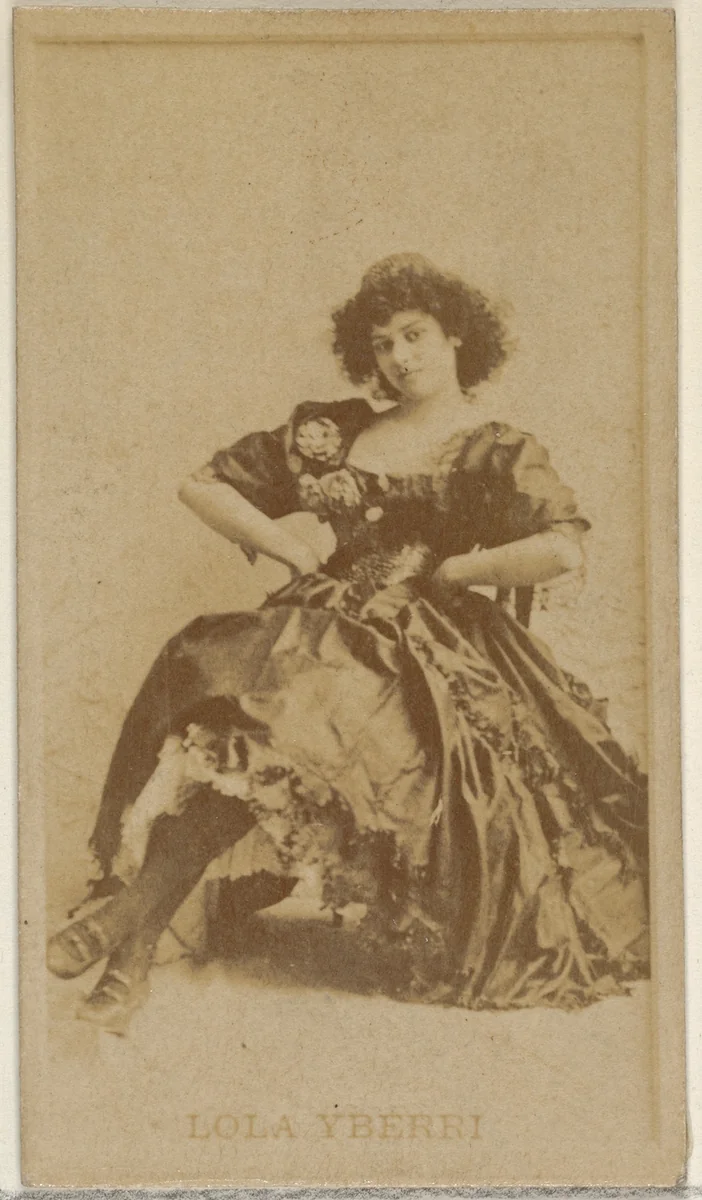 Lola Yberri, from the Actors and Actresses series (N45, Type 8) for Virginia Brights Cigarettes by Allen & Ginter, photograph, 1885-1891