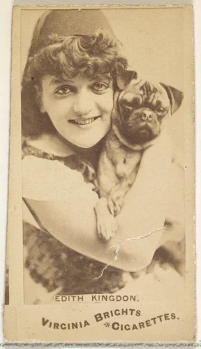 Edith Kingdon, from the Actors and Actresses series (N45, Type 1) for Virginia Brights Cigarettes by Allen & Ginter, photograph, 1885-1891