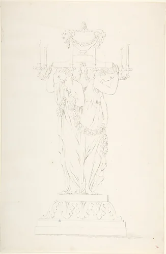 Design for a Candelabra by anonymous, drawing, 1765-1795