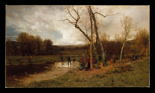 Saturday Afternoon by Jervis McEntee, artwork, 1875